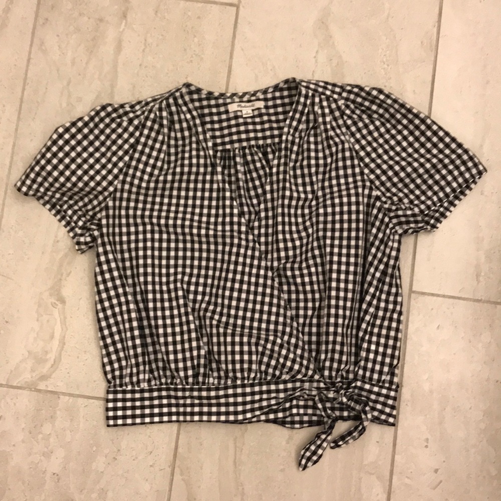 Gingham Madewell Wrap Top